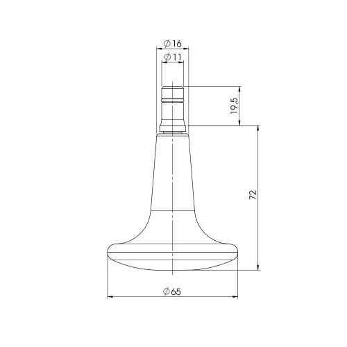 Hjh Office Bodengleiter Standfüße Stuhlgleiter Chrom 11mm 65mm 5er Pack B-Ware - 4260354052346