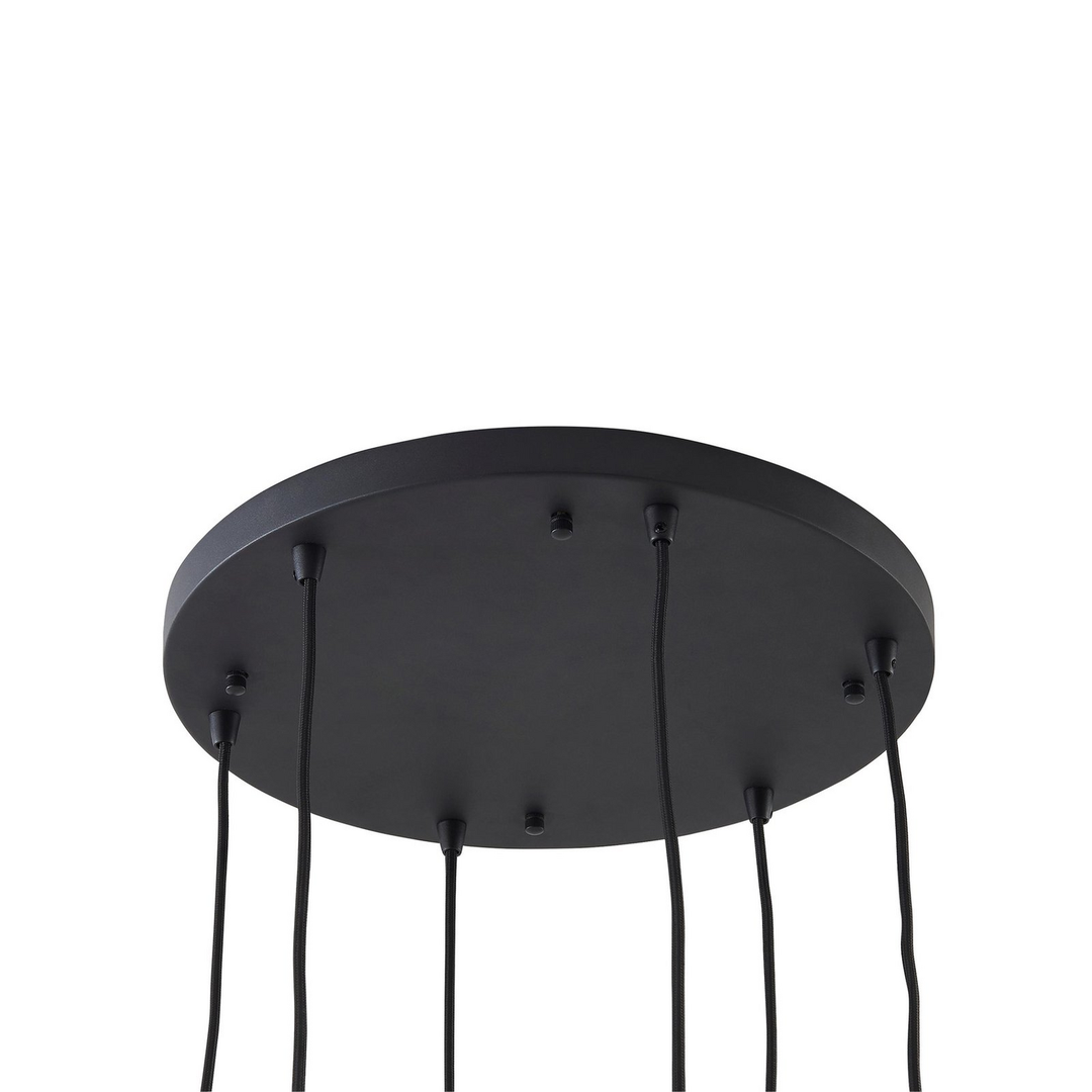 Lindby Hängeleuchte Doroteo Grün Amber Grau Glas Deckenlampe Hängelampe Lampe647 B-Ware