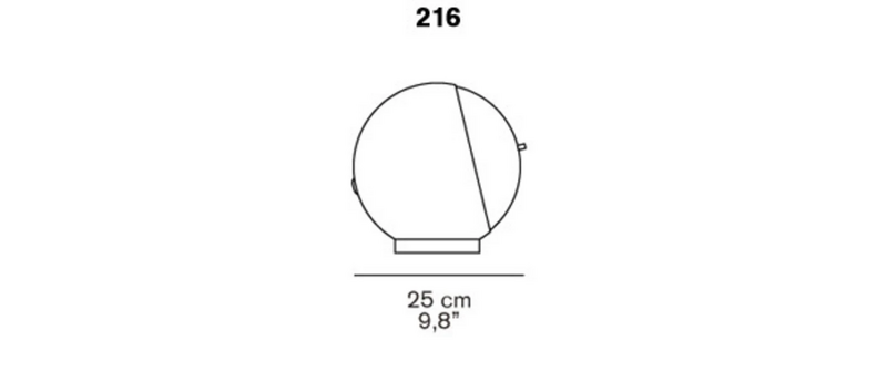 Oluce Eva Led Tischleuchte Nachttischlampe Kugelform Tischlampe Leuchte Schwarz B-Ware - 7265127