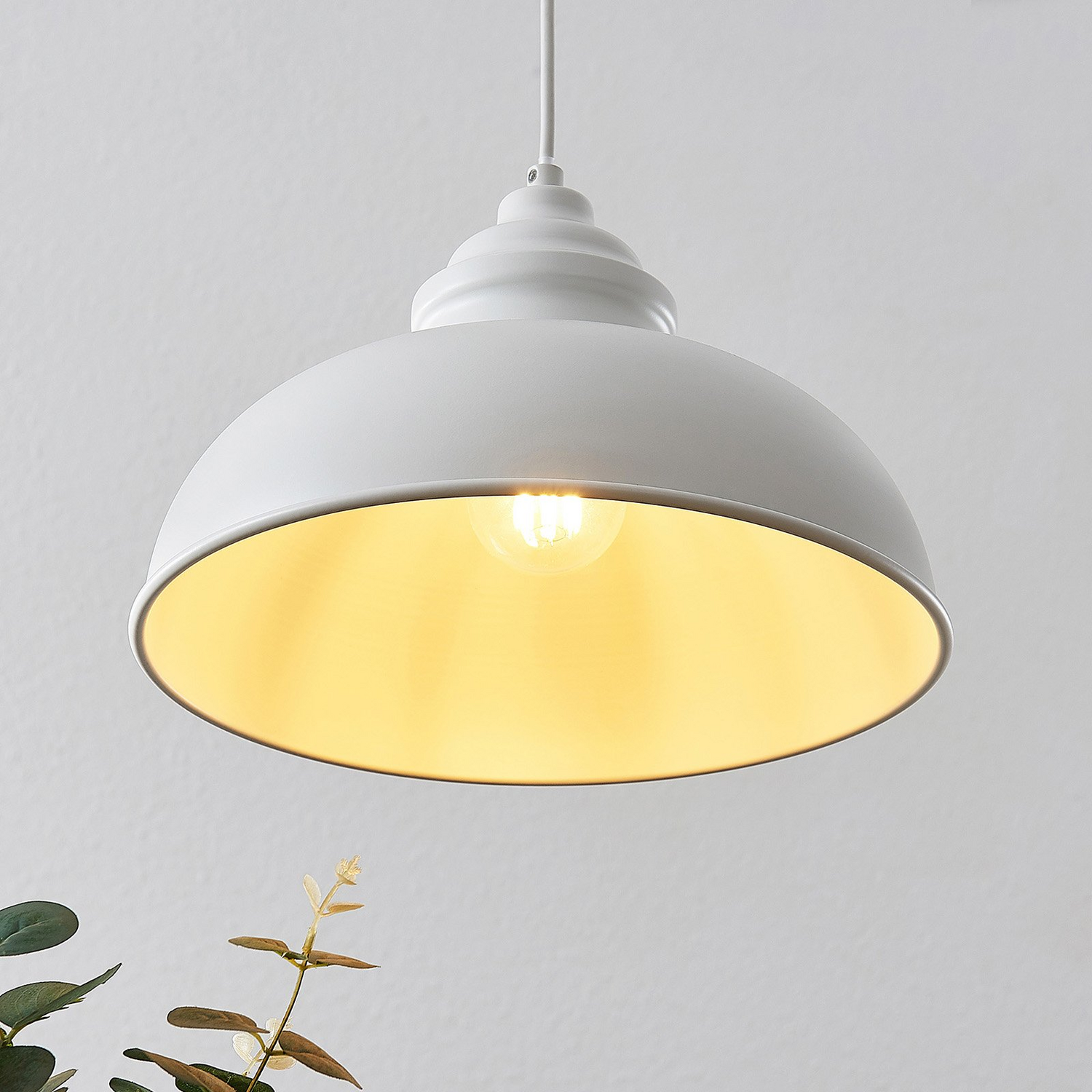 B-Ware Lindby Cliona Hängeleuchte Deckenlampe Pendelleuchte Lampe Leuchte E27 Weiß