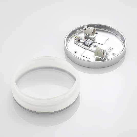 Lindby Flavi Deckenleuchte Deckenlampe Lampe Leuchte ø 28 Cm Badezimmer Chrom B-Ware