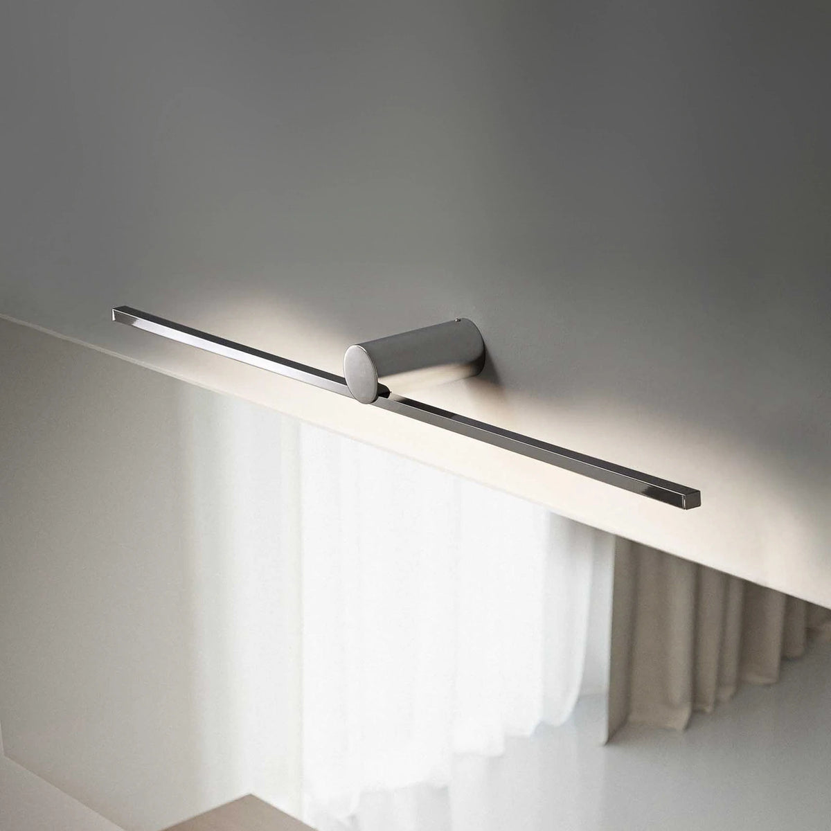 OLEV Wandleuchte Wandlampe LED chrom Metall Slight AP Spiegelleuchte 72 cm Lampe - 7271008