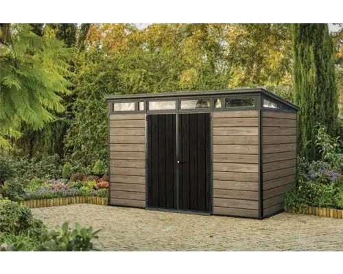 B-Ware Keter Gartenhaus Gerätehaus Hütte Signature Ashwood Pent Fußboden 342 X 218 Cm - 7290112639011