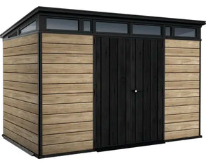 B-Ware Keter Gartenhaus Gerätehaus Hütte Signature Ashwood Pent Fußboden 342 X 218 Cm