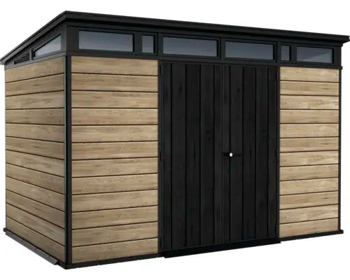 B-Ware Keter Gartenhaus Gerätehaus Hütte Signature Ashwood Pent Fußboden 342 X 218 Cm - 7290112639011