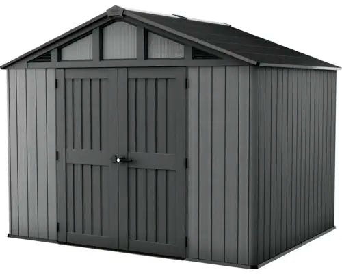 B-Ware Keter Gartenhaus Gerätehaus Geräteschuppen Stronghold Anthrazit Fußboden 300x243