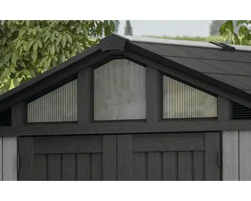 B-Ware Keter Gartenhaus Gerätehaus Geräteschuppen Stronghold Anthrazit Fußboden 300x243