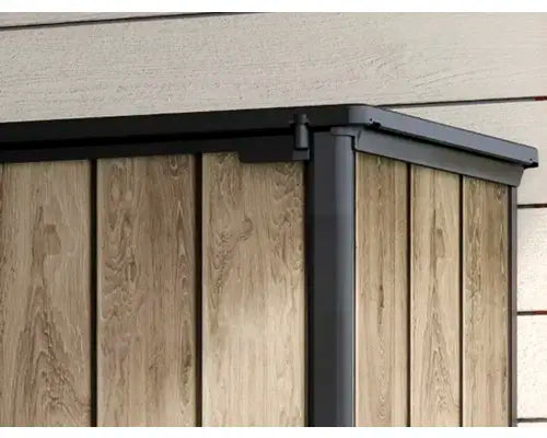 B-Ware Keter Gartenschrank Schrank Signature Ashwood Alto Kunststoff Anthrazit Braun - 7290112642790