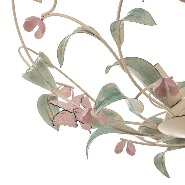 Euluna Deckenlampe Butterfly Deckenlampe Deko Deckenlicht Weiß Grün Rosa 3 Flg B-Ware