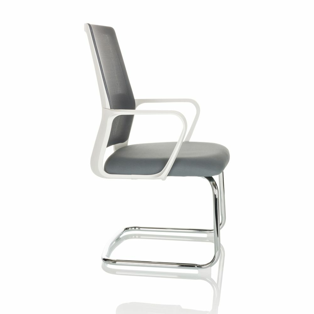 B-Ware Hjh Office Besucherstuhl Freischwinger Stuhl Visiter W Grau Netz  - 4064323034995