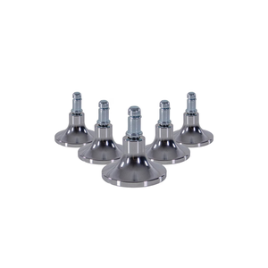 B-Ware hjh OFFICE Bodengleiter STAND C Stuhlrollen Gleiter Aluminium Silber Stuhl 989