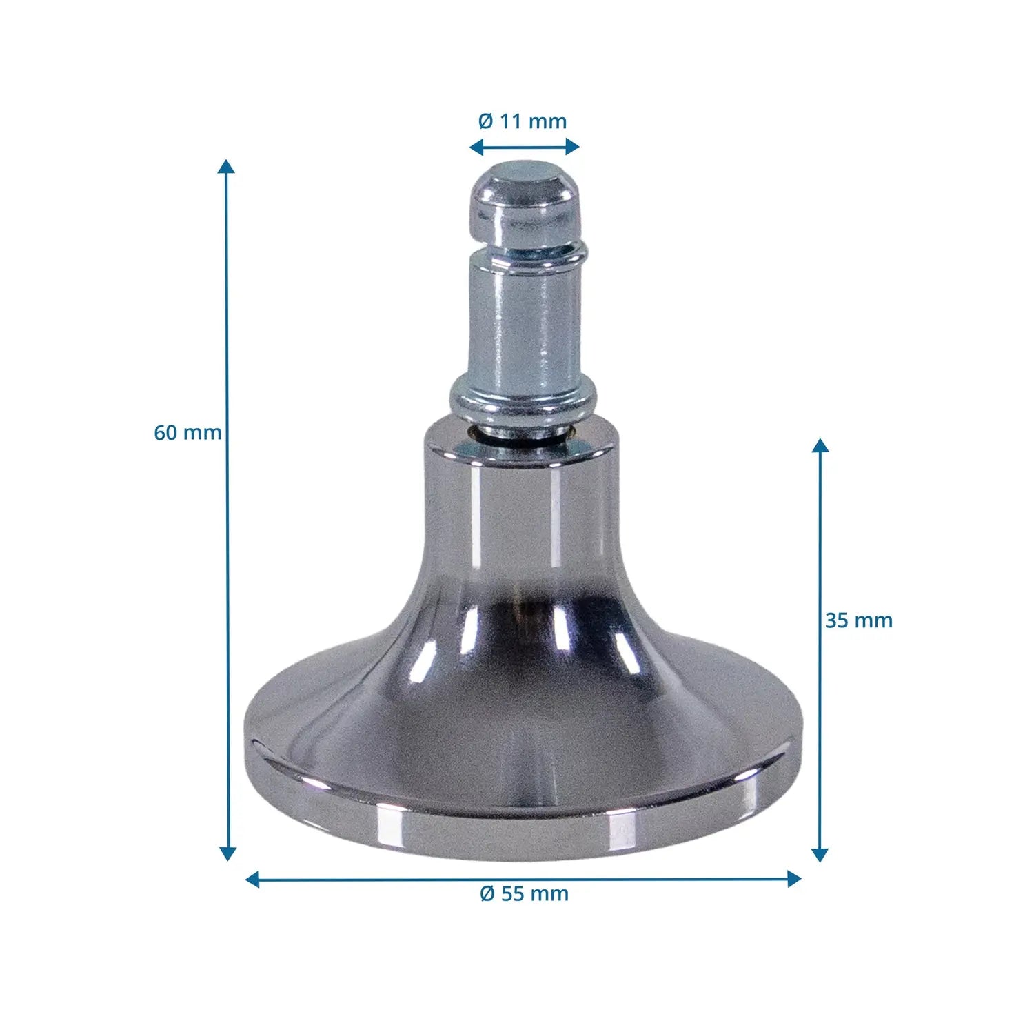 B-Ware Hjh Office Bodengleiter Stand C Stuhlrollen Gleiter Aluminium Silber Stuhl 931 - 4064323108030
