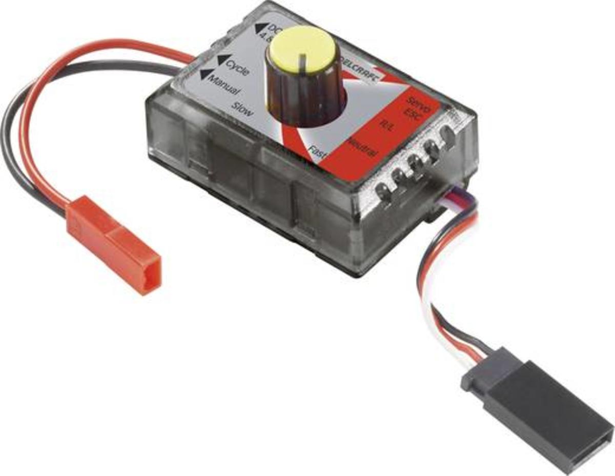 Modelcraft Servo-Tester Servotestgerät für Modellbau 4,8 - 12 45 x 23 x 30 mm - 4016138548709