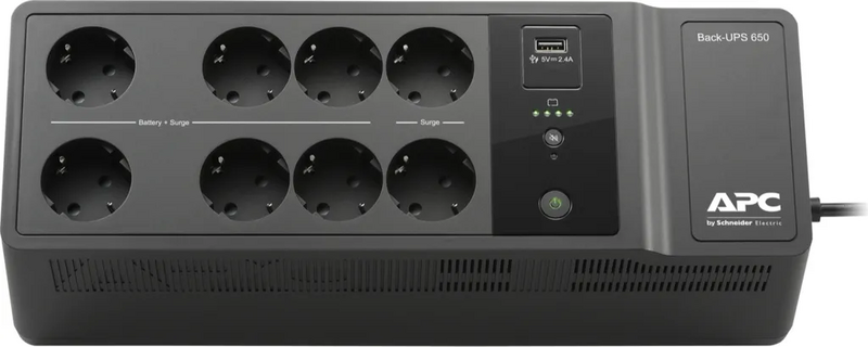 Apc Back Ups Es Usv Netzgerät 650 Va 400 W 8x Schutzkontakt 1x Usb Schwarz B-Ware - 731304347217