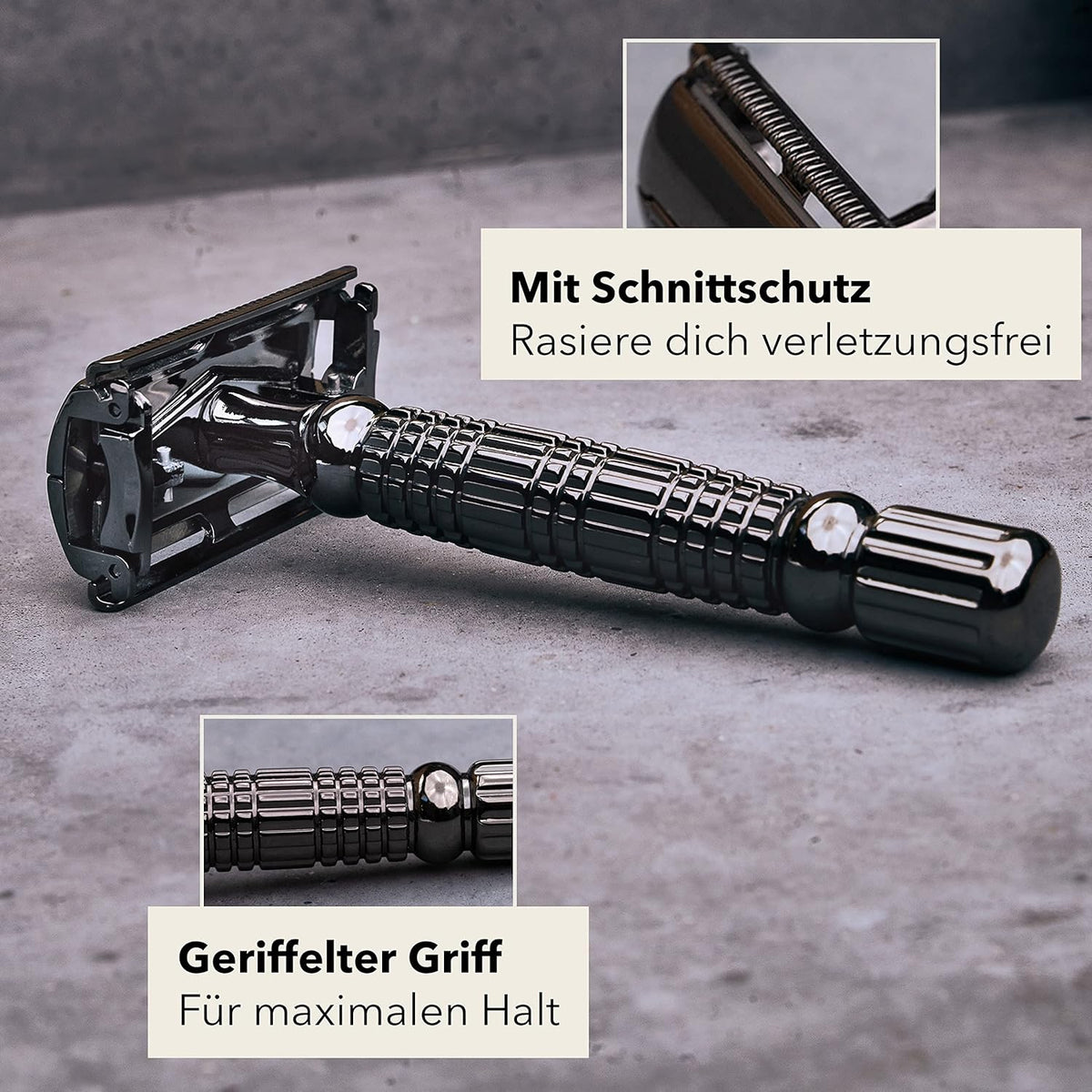 Störtebekker Rasierhobel Herrenrasierer Rasierer 10 Rasierklingen Etui Spie8 - 4260554490078