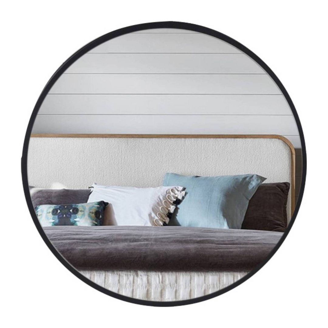 Gozos Obejo Wandspiegel Spiegel Wanddeko Schwarz Holz Teilmassiv 78 X 78 X 3 Cm  B-Ware - 732131187915