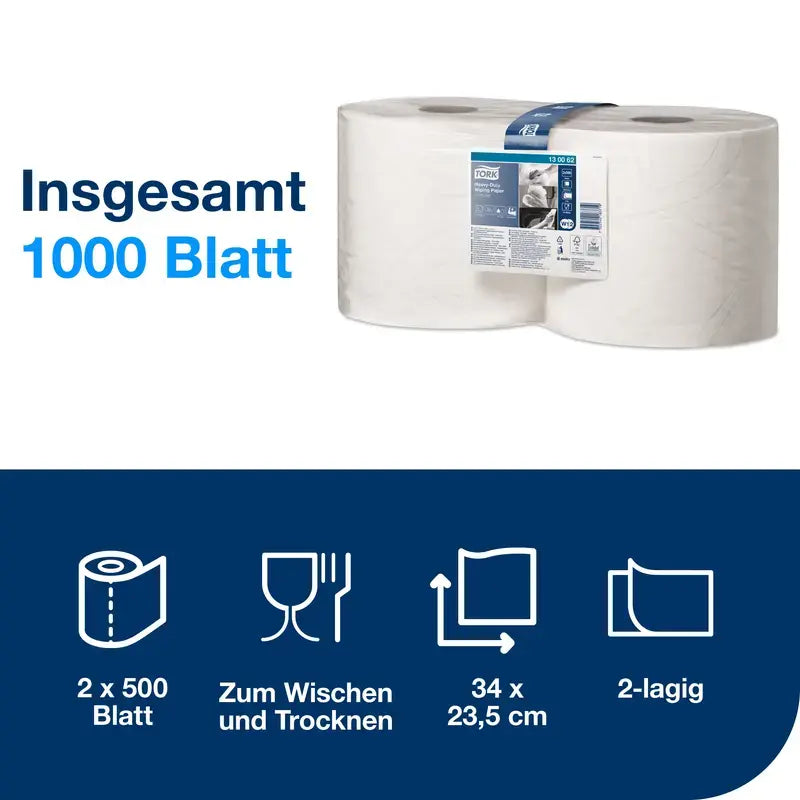 B-Ware Tork Papierwischtücher Extra Starke Mehrzwecktücher Reinigung W1/2 Industrie - 7322540183603