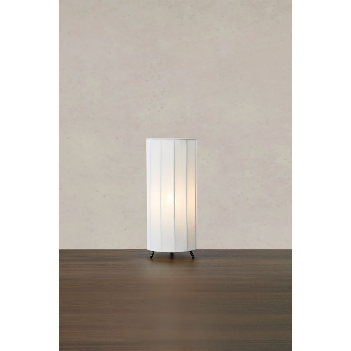 Markslöjd Tischlampe Leuchte Hikari Tisch Lampe Stoff Metall weiß 31,5 cm E27 - 7330024618213