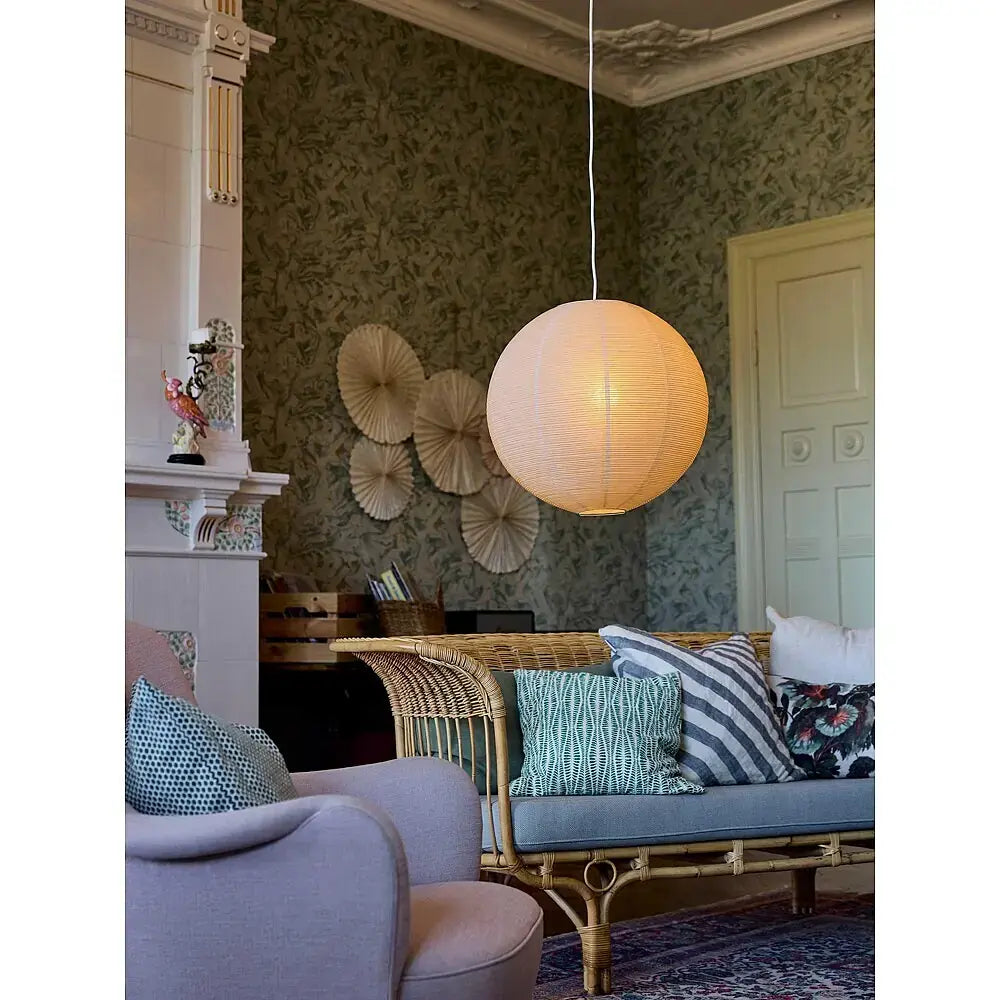B-Ware Pr Home Lampenschirm Schirm Haru Papier Beige Reispapier Kugelform 50 Cm  - 7330976144112