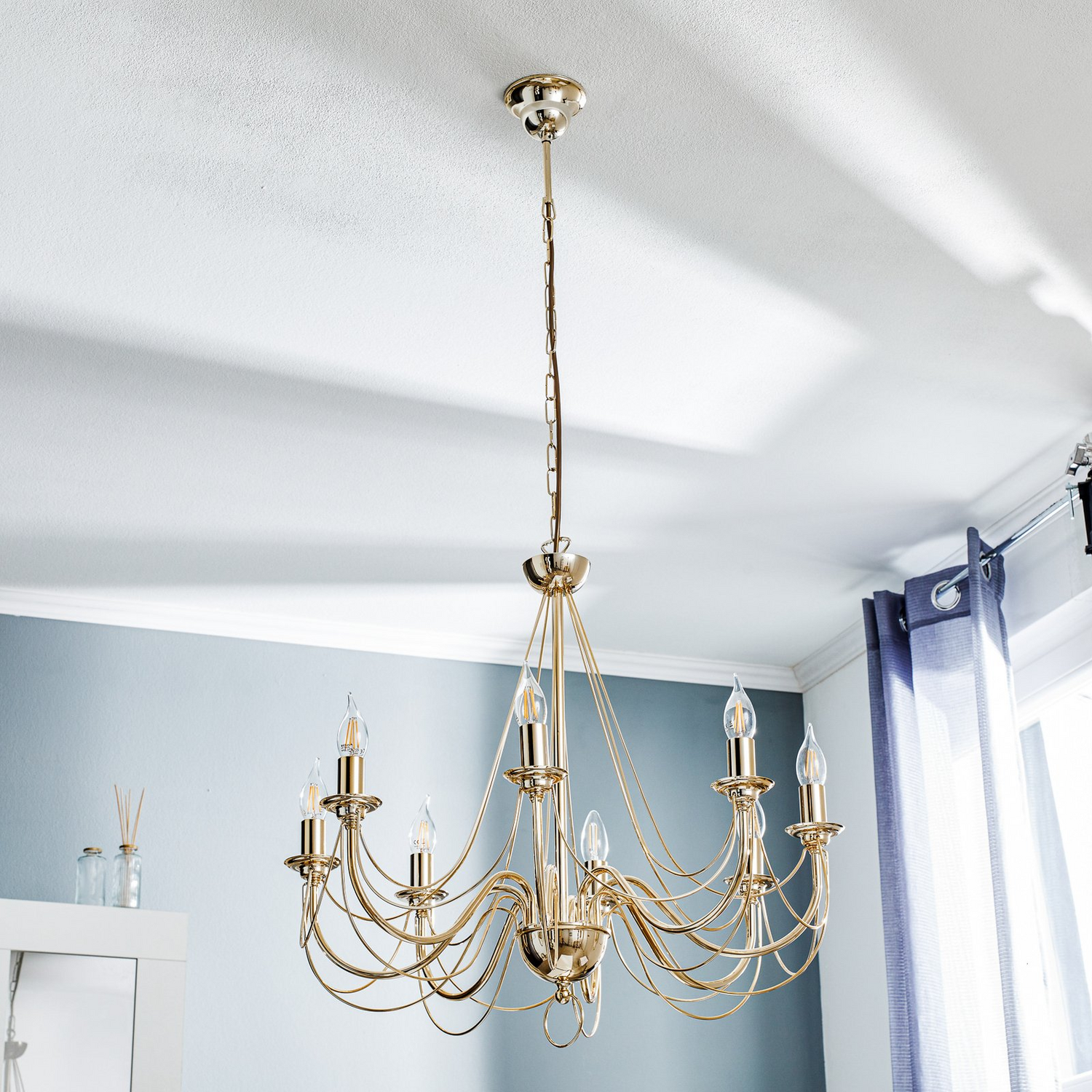 Euluna Kronleuchter Retro Deckenlampe Hängeleuchte Hängelampe Lampe Leuchte Gold B-Ware - 5905563001677
