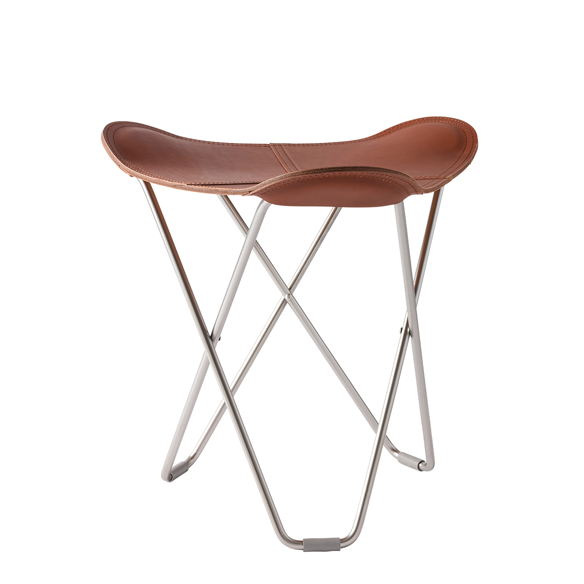 B-Ware Cuero Design Pampa Flying Goose Leather Stool Hocker Sitzbank Lederhocker Braun - 7340172614357