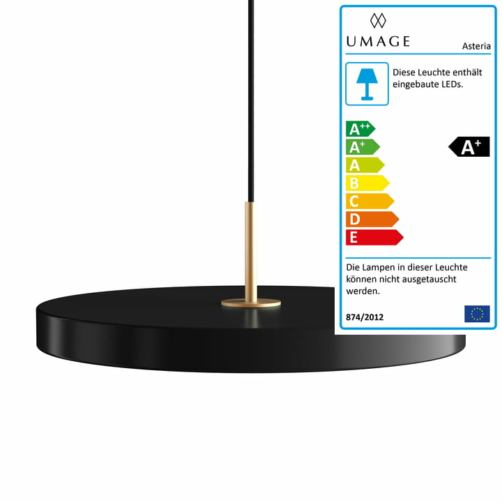 B-Ware Umage Asteria Pendelleuchte Hängeleuchte Deckenlampe Lampe Licht 15 W Schwarz