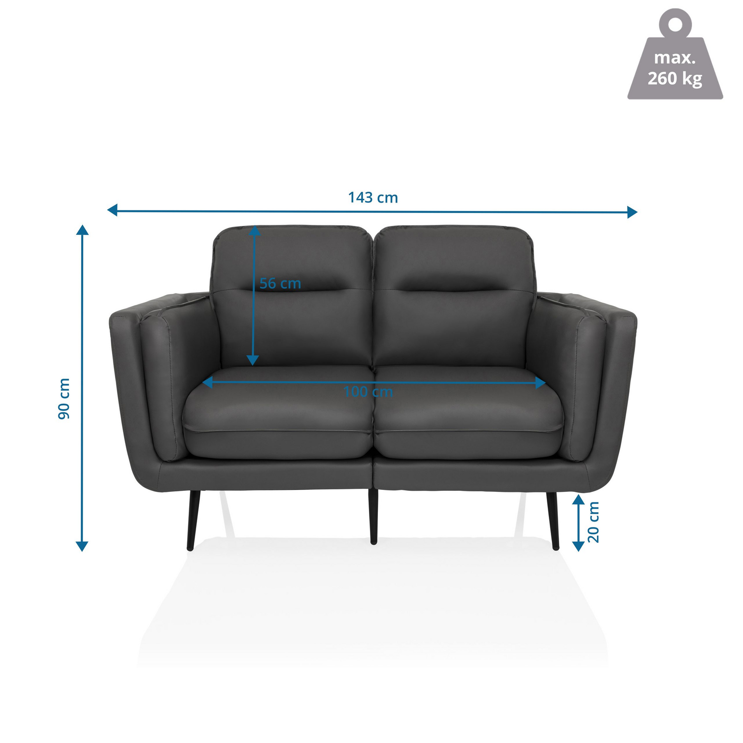 Hjh Living Vintalux Lounge Sofa Couch Sofa Wohnzimmer Grau B-Ware - 736523