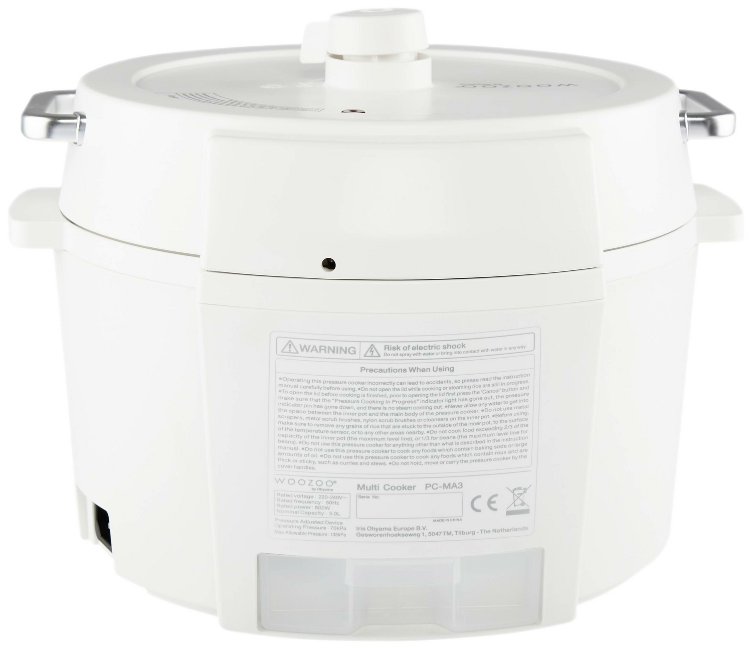 Multicuiseur WOOZOO by Ohyama Blanc, fonction minuterie, réglage automatique de la température, 265