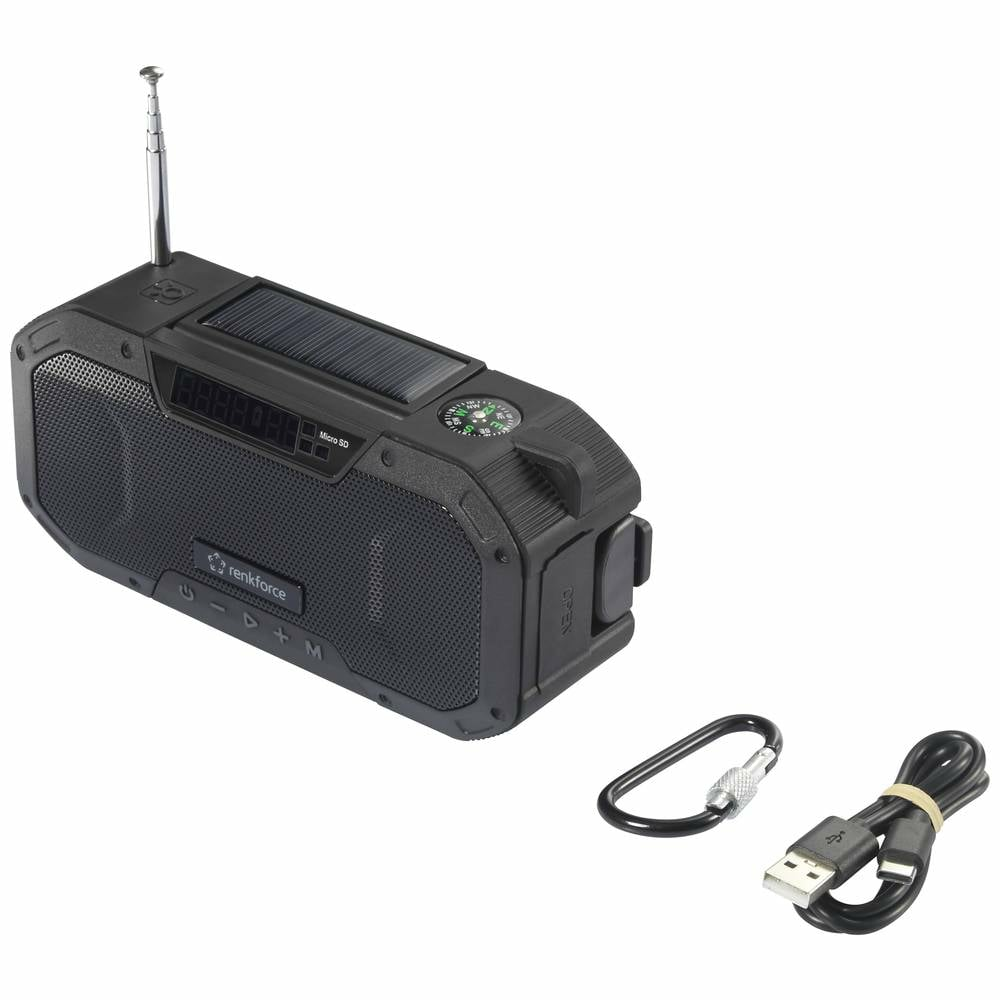 B-Ware Renkforce Rf Cr 300 Outdoorradio Radio Ukw Mw Notfallradio Bluetooth Solarpa238