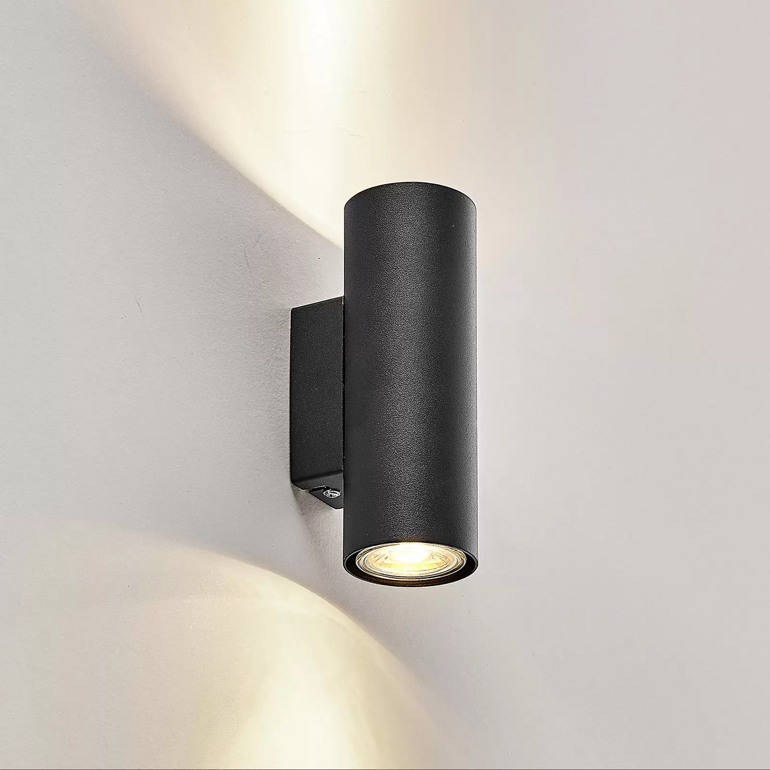 B-Ware Lindby Wandleuchte Wandlampe Lampe Gu10 2 X 35 W Schwarz Dimmbar Ip20 230 V821