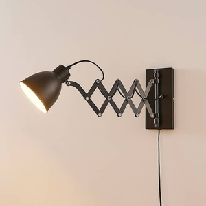 Applique murale Lindby Merle, bras articulé, lampe de lecture, lampe de chambre, douille E14, noir 92, produit de seconde main 