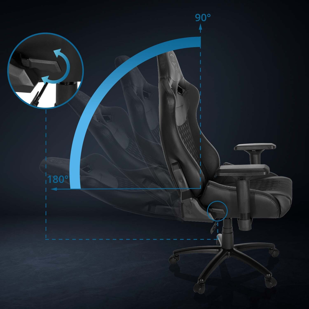 Hjh Office Gaming Stuhl Bürostuhl Gamebreaker Sx 04 Stoff Kunstleder Schwarz B-Ware - 4064323000426