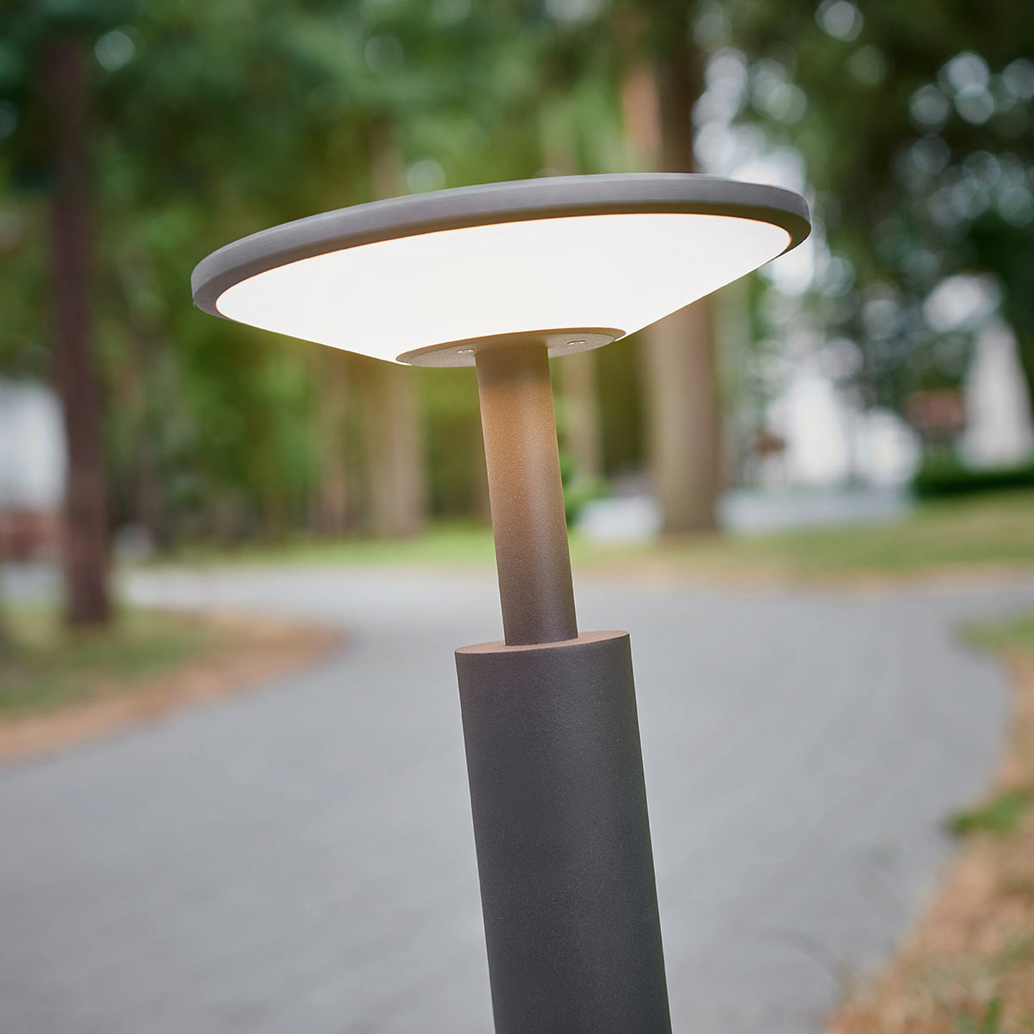 B-Ware Lucande Anthrazitfarbene Led Wegeleuchte Fenia Gartenleuchte Deko Wegelampe 615