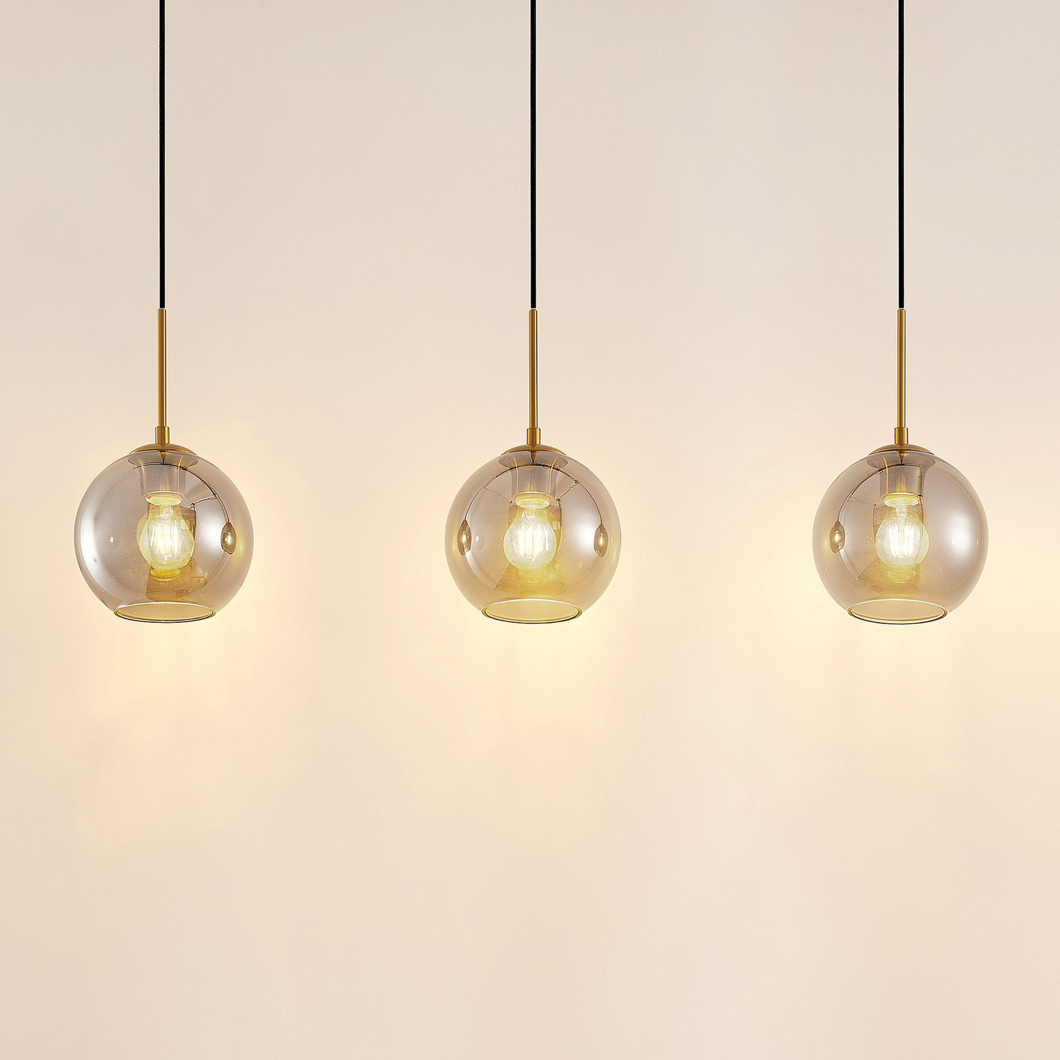 Lindby Hiwana Hängeleuchte Deckenlampe Pendelleuchte Lampe Leuchte E27 Rauchg413 B-Ware - 4251096598261