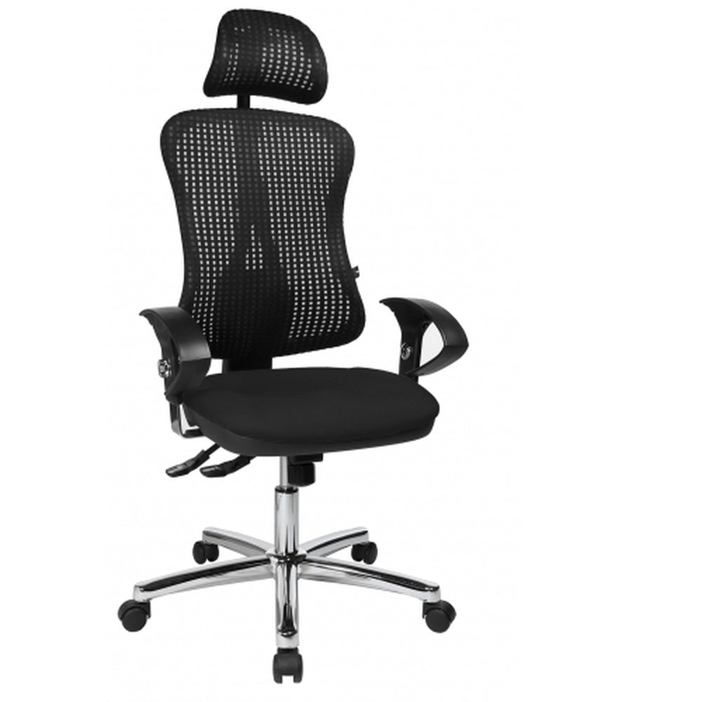 Topstar Bürostuhl Drehstuhl Schreibtischstuhl Netzrücken Armlehnen schwarz - 4014296378411