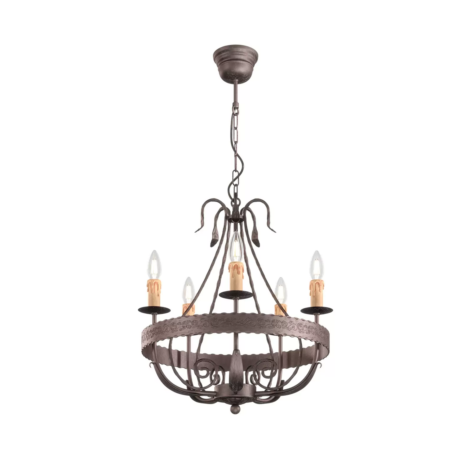 Lustre Loara à cinq lumières, luminaire, lampe, lampe couronne, plafonnier, éclairage de plafond