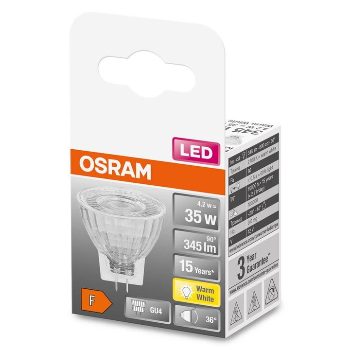 5 STÜCK OSRAM LED Reflektor Reflektorlampe Leuchte 4.2 W = 35 W Warmweiß