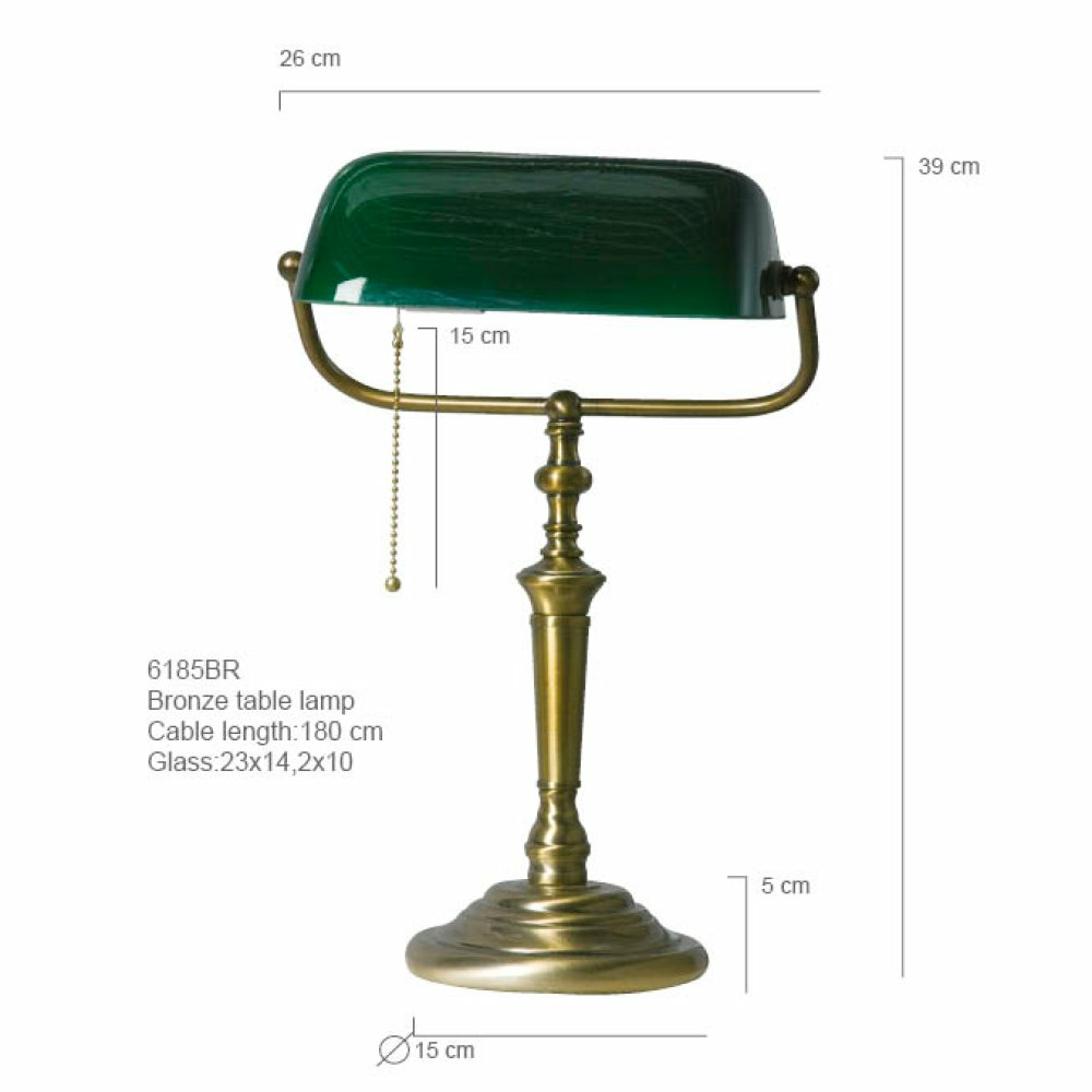 Steinhauer De Rio Bankerlampe Tischlampe Tischleuchte Leuchte Bronze 1 Flammig B-Ware