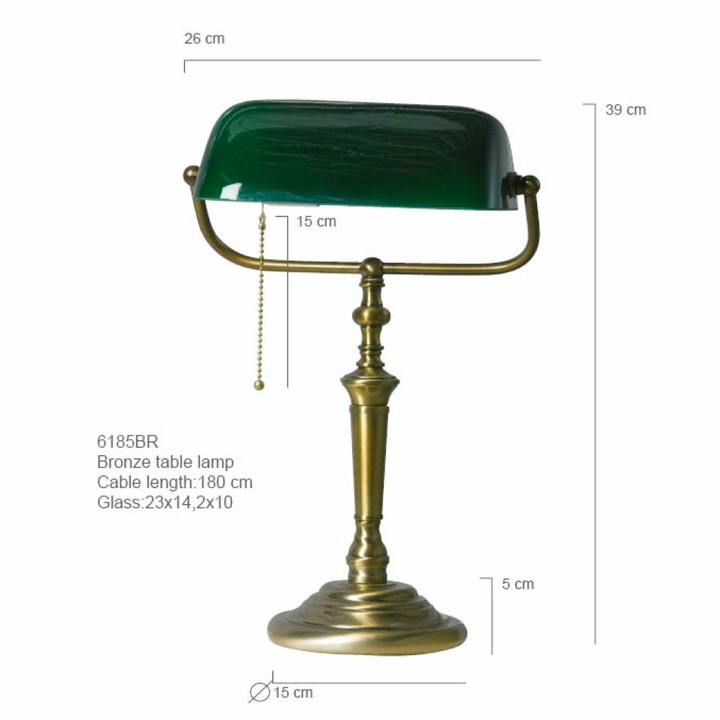 Steinhauer De Rio Bankerlampe Tischlampe Tischleuchte Leuchte Bronze 1 Flammig B-Ware