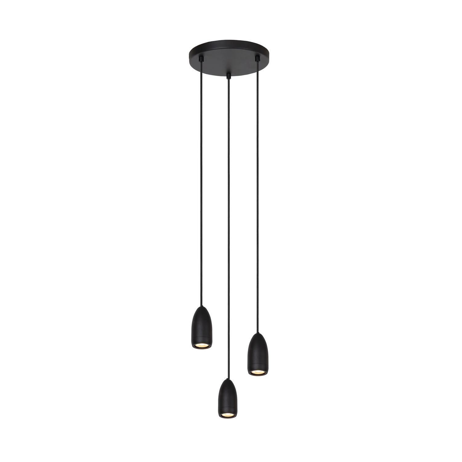 Lucide Hängeleuchte Evora Hängelampe Deckenlampe Dreiflammig Rondell Schwarz B-Ware - 5411212452542