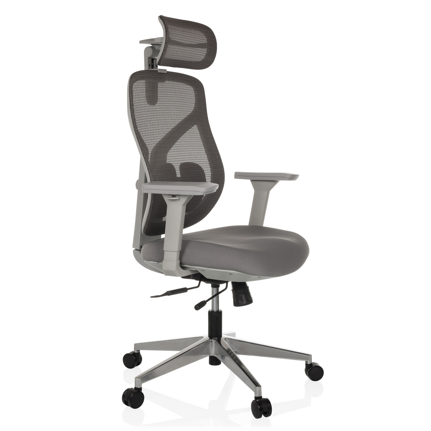 B-Ware Hjh Office Bürostuhl Chefsessel Cassilis W Netzstoff Grau Drehstuhl Polyester - 4064323039037