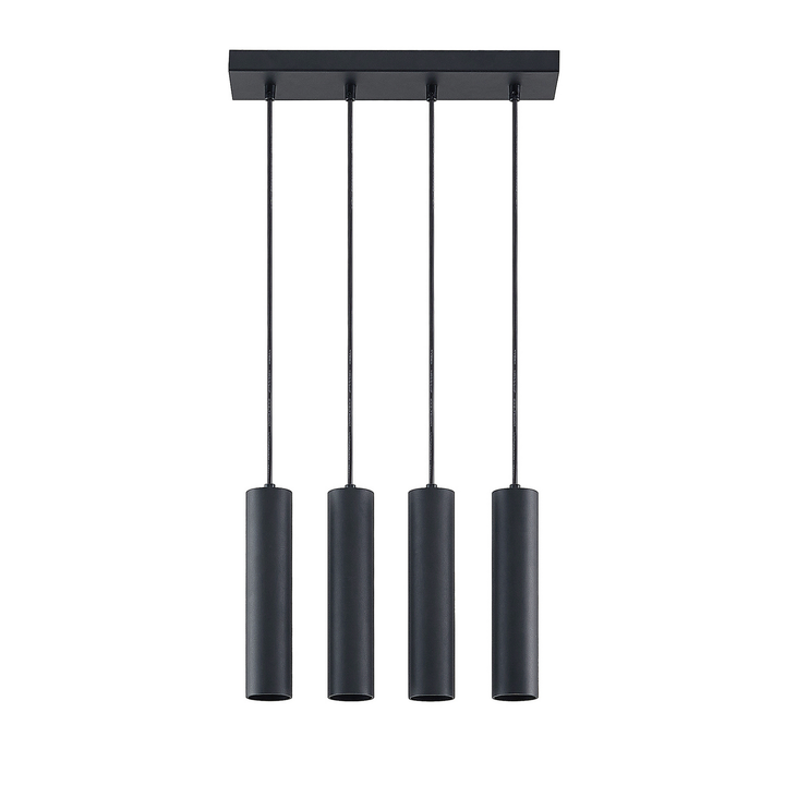 Prios Neliyah Hängeleuchte Deckenlampe Pendelleuchte Gu10 Rund Schwarz 4 Flg B-Ware - 4251911711608