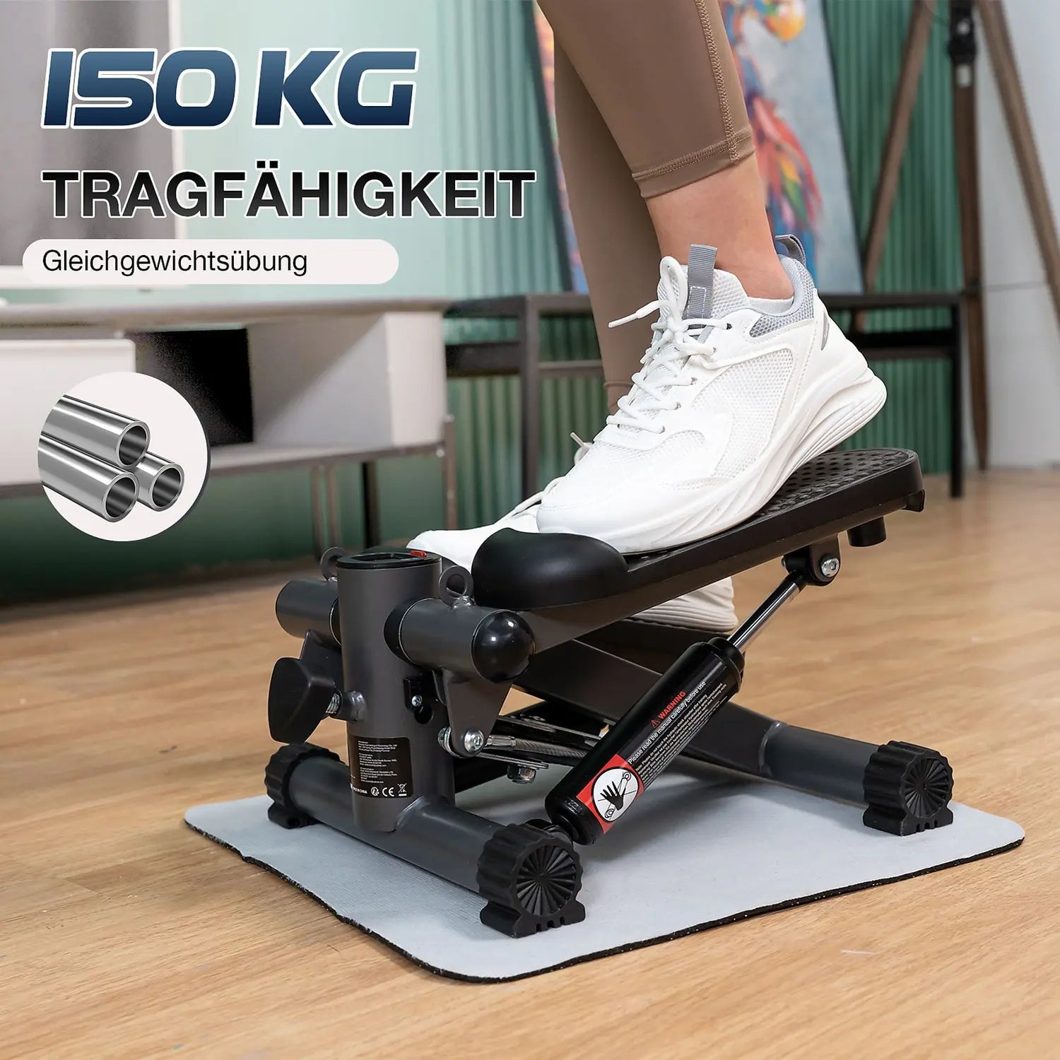 B-Ware Citysports Stepper Fitnessgerät Mini 2in1 Heimtrainer Lcd Display Schwarz Grau - 7542328409712