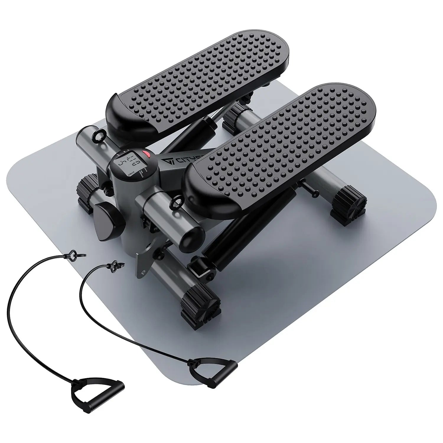 B-Ware Citysports Stepper Fitnessgerät Mini 2in1 Heimtrainer Lcd Display Schwarz Grau - 7542328409712