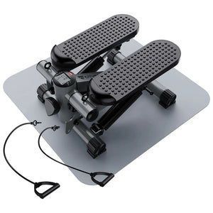 B-Ware Citysports Stepper Fitnessgerät Mini 2in1 Heimtrainer Lcd Display Schwarz Grau