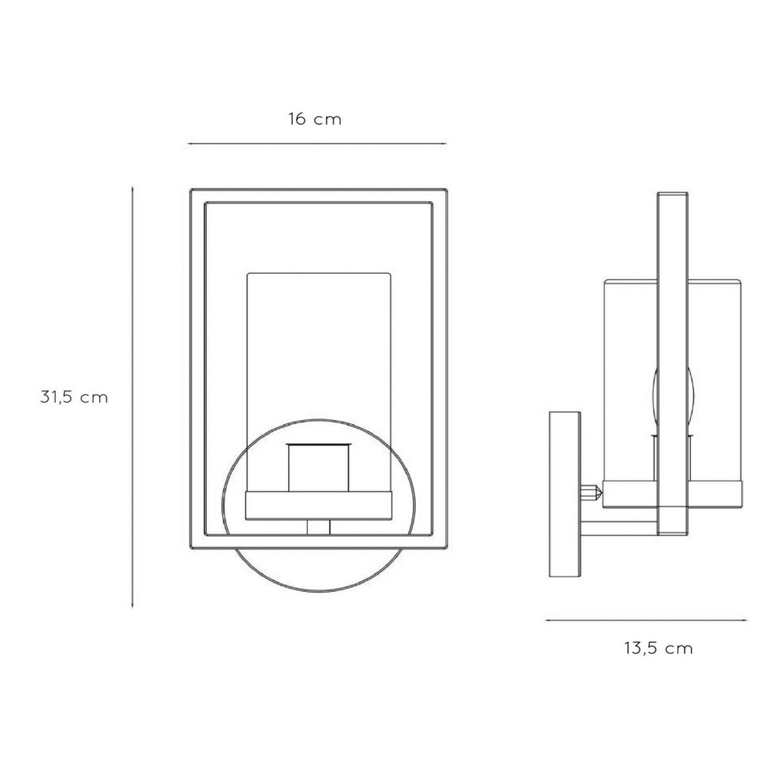 Lucide Außenwandleuchte Nispen Mit Metallrahmen Wandlampe Leuchte Lampe Spot B-Ware