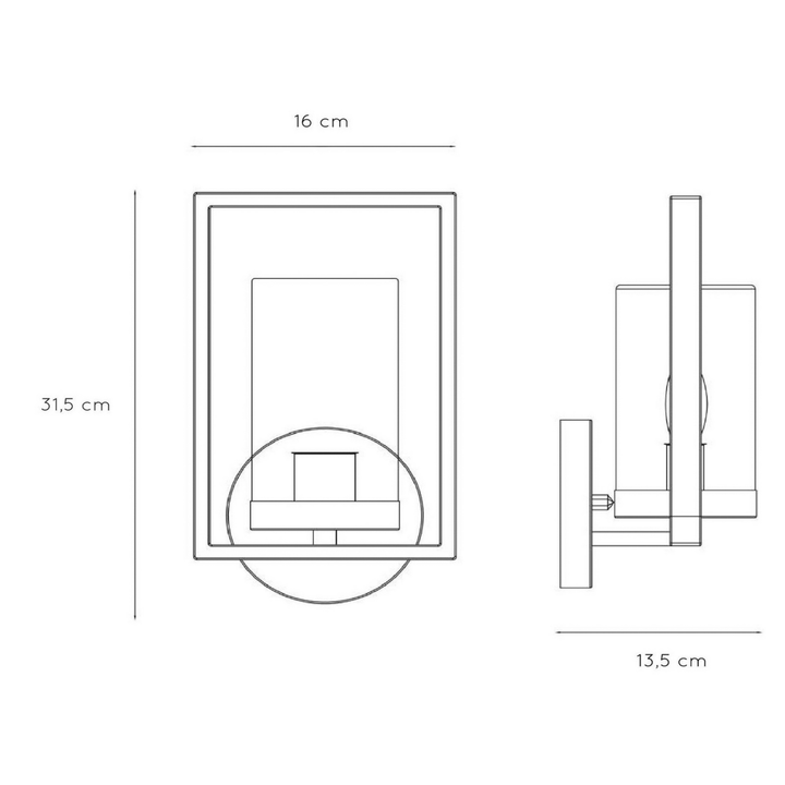 Lucide Außenwandleuchte Nispen Mit Metallrahmen Wandlampe Leuchte Lampe Spot B-Ware