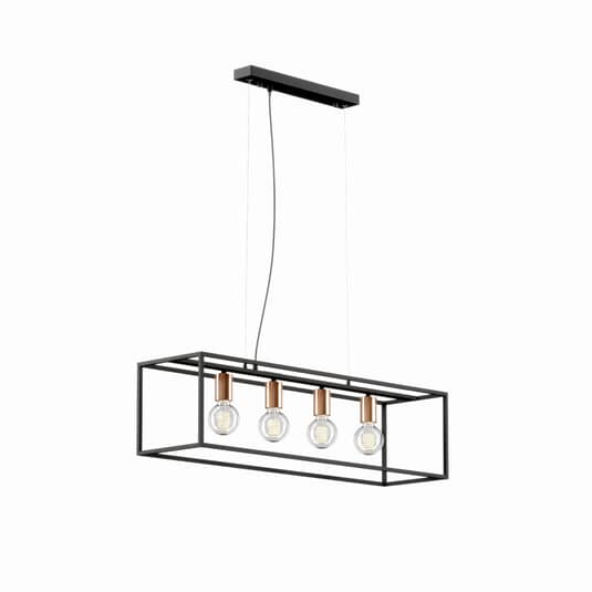 Euluna Hängeleuchte Hängelampe Lampe Leuchte Floki Als Offener Quader 4 Flammig B-Ware - 8030626539518