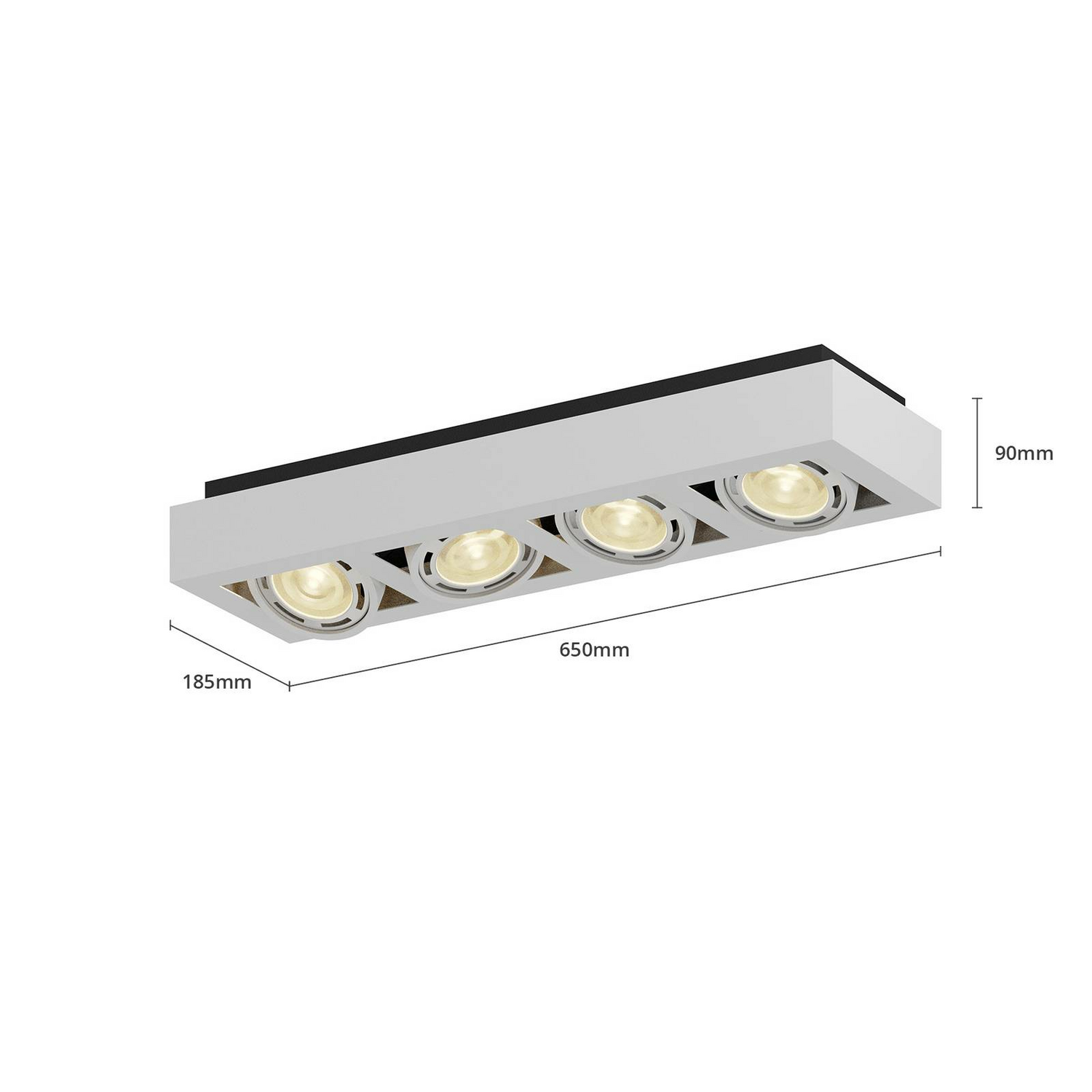 Spot de plafond LED Arcchio Ronka, plafonnier pour salon, ampoule LED GU10 blanche 957