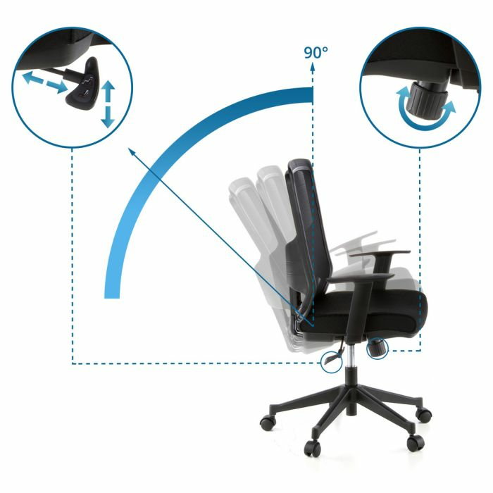 Hjh Office Lavita Profi Bürostuhl Chefsessel Drehstuhl Computerstuhl Schwarz B-Ware